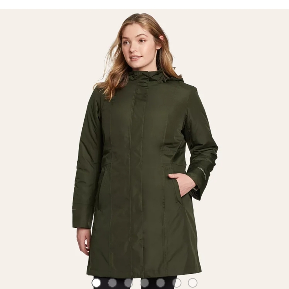Eddie Bauer Green Go On The Go Waterproof Insulated Jacket